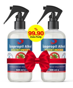 İzoPropil Alkol (İPA) | Sprey Başlıklı Dezenfektan | 1 Litre (2x500 mL)