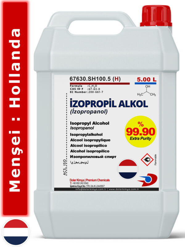 İzopropil Alkol (ipa) | Hollanda Menşeili | 5.00 Litre